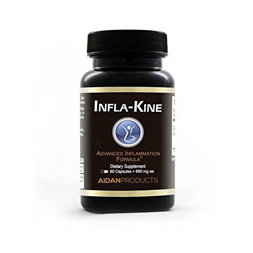 Aidan Products Infla-Kine Healthy Inflammation Supplement, Boswellia Extract, Curcumin & Burdock Seed Blend for Joint, Mobility & Soreness Support, 60 Capsules