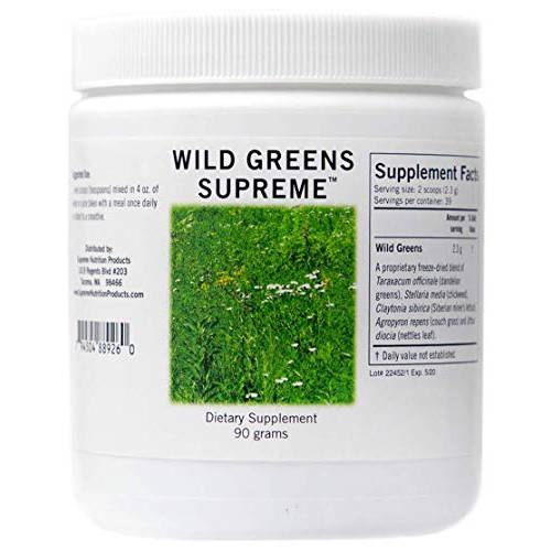 Supreme Nutrition Wild Greens Supreme, 90 Grams | 2.3 grams per Serving