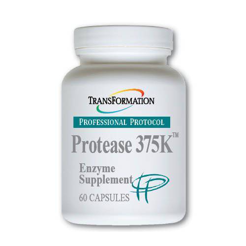 Transformation Enzymes Protease 375K, 60 Capsules - 1 Practitioner Recommended - 375,000 Units of Protease Activity - Supports Circulation of Oxygen and Nutrients to The Cell for Health and Vitality