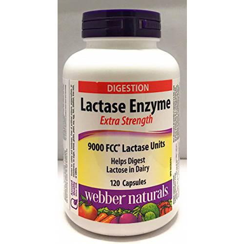 Webber Naturals - Lactase Enzyme Extra Strength 120 Capsules by Webber Naturals