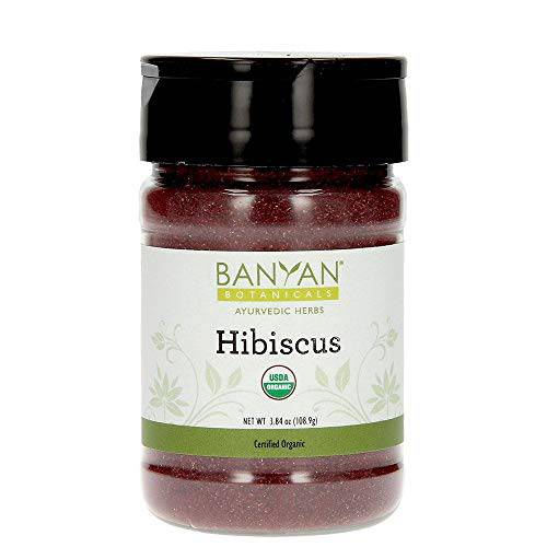 Banyan Botanicals Hibiscus Flower Powder Spice Jar - USDA Organic - Hibiscus sabdariffa - for Hair, Skin, & Women’s Health*