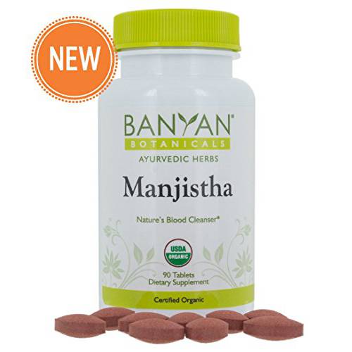 Banyan Botanicals Manjistha Tablets - USDA Organic - Rubia cordifolia - Cleanses The Blood & Lymph - Ayurveda