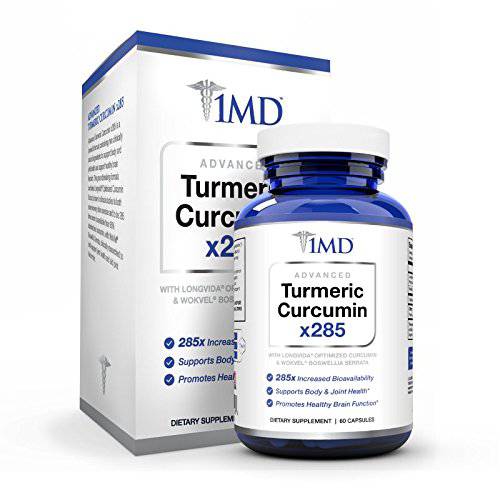 1MD Advanced Turmeric Curcumin Platinum x285, 60 Capsules
