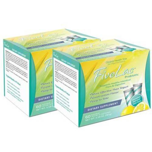 Fivelac Five Lac Probiotic Cleanse Candida Defense 2 Boxes (120 packs)