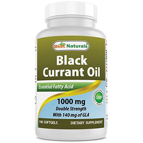 Best Naturals Black Currant Oil 1000 mg Double Strength 100 Softgels (100 Count ( Pack of 2))