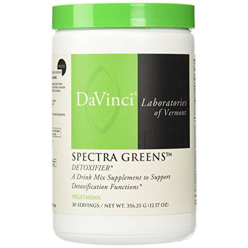 Davinci Labs Spectra Greens - Drink Mix Supplement to Support GI Health and Immune System Function - with Spirulina, Chlorella, Grape Seed Extract, Fiber, Protein, and More - Vegetarian - 30 Servings