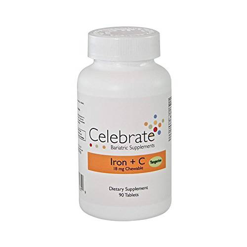 Celebrate Iron + C 18 mg chewable - Tangerine - 90 Count