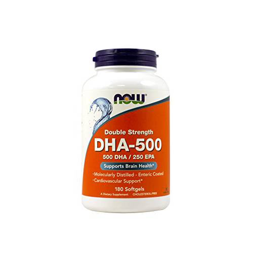 NOW Foods - Dha- 500Mg 180 Sgels (Pack of 2)