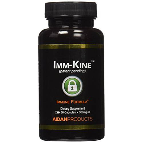 Aidan Products Imm-Kine Advanced Immune Support Supplement, Beta Glucans, Proprietary Immunostimulatory Postbiotic, 60 Capsules