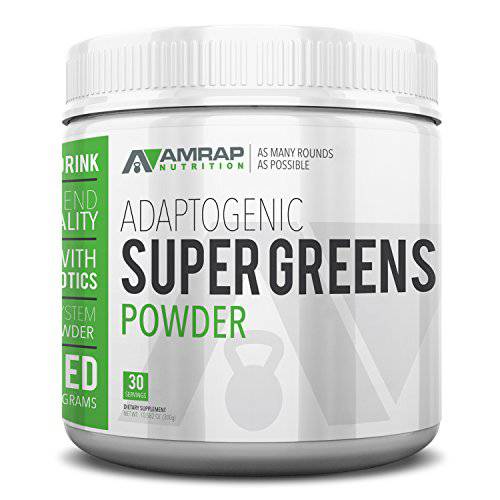 AMRAP Nutrition Energizing Super Greens Powder, 300g, WADA Compliant, Athlete Approved (30 Servings)