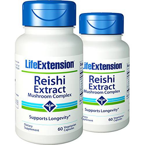 Reishi Extract Mushroom Complex, 60 Veg Caps by Life Extension (Pack of 2)