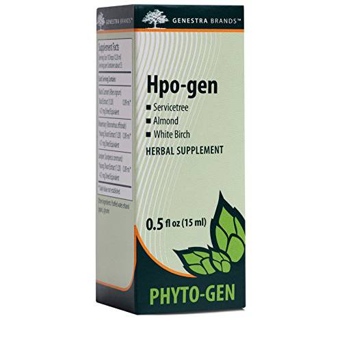 Genestra Brands Hpo-gen | Servicetree, Almond, and White Birch Herbal Supplement | 0.5 fl. oz.