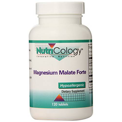 NutriCology Magnesium Malate Forte - with Riboflavin, Energy Support - 120 Tablets