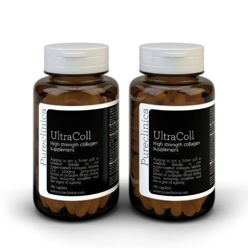 UltraColl Marine Collagen 1000mg x 360 Tablets (2 Bottles of 180 Tablets - 6 Months Supply). The only Patented Anti-Aging Collagen Types I, II, III, and VII.