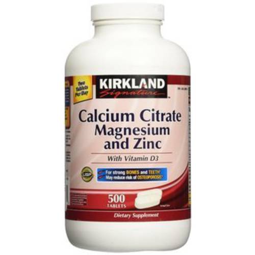 Kirkland Signature Calcium Citrate 500mg 1000 Tablets)