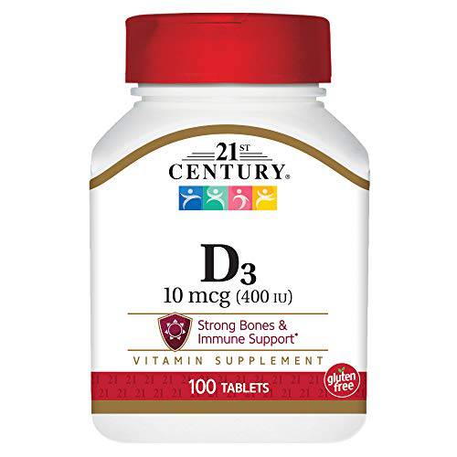 21st Century D3 400 IU Tablets, 100 Count