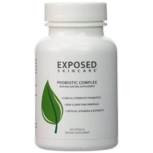 Exposed Skin Care Probiotic Complex - Skin Balancing Dietary Supplements, Assist Your Skin Care Routine with a Healthy Immune System, 60 ct Capsules