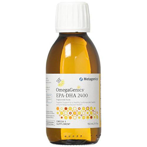 Metagenics OmegaGenics® EPA-DHA 2400 – Liquid Omega-3 Oil – Daily Supplement to Support Cardiovascular, Musculoskeletal, & Immune System Health | 150 mL