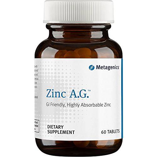 Metagenics Zinc A.G.™ – GI-Friendly Highly Absorbable Zinc – 60 Servings