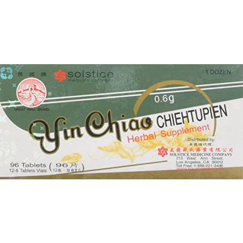 Solstice Medicine Company Great Wall Brand Yin Chiao Chieh Tu Pien (Supports Sinuses, Immune, and Respiratory Systems) (96 Tablets) (1 Box)
