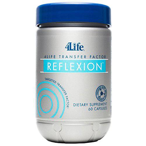 4Life Transfer Factor Reflexion - Targeted Mindset, Stress, and Brain Support with L-Theanine, Wild Green Oat, and Proprietary Tri-Factor Immune Support Formula - 60 Capsules