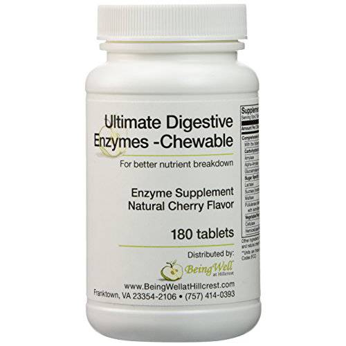 Ultimate Digestive Enzymes Chewable for Better Nutrient Breakdown 180 Tablets