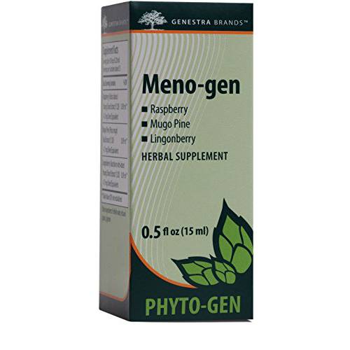 Genestra Brands Meno-gen | Raspberry, Mugo Pine, and Lingonberry Herbal Supplement | 0.5 fl. oz.