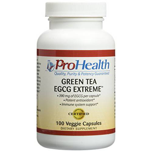 ProHealth Longevity Green Tea EGCG Extreme (390mg EGCG, 100 Capsules) (Green Tea Supplement)