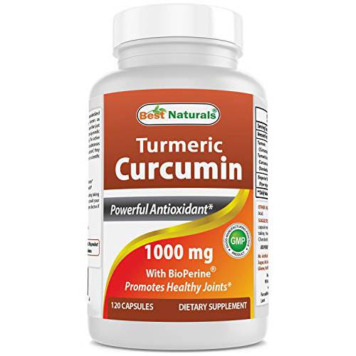 Best Naturals Turmeric Curcumin with Bioperine 1000 mg 120 Capsules