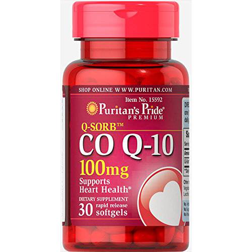Puritan’s Pride Q-Sorb Co Q-10 100 mg-30 Rapid Release Softgels