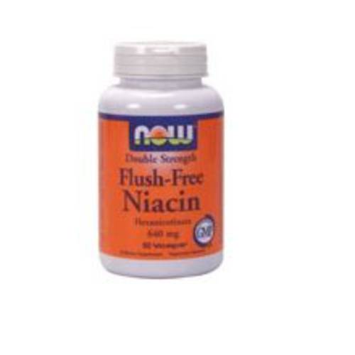 Now Foods Flush Free Niacin Double Strength 640mg, 90 vcaps (Pack of 2)