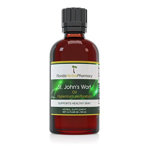Florida Herbal Pharmacy, St. John’s Wort (Hypericum perforatum) Infused Oil 3.4 oz (100 ml).
