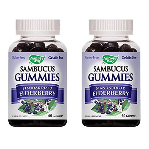 Nature’s Way Sambucus Elderberry Gummies, 60 gummies, Pack of 2