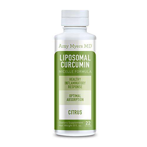 Liquid Liposomal Curcumin from Dr. Amy Myers - Supports a Healthy Inflammation Response – Citrus Flavor Dietary Supplement 8 fl. Oz, 22 Servings