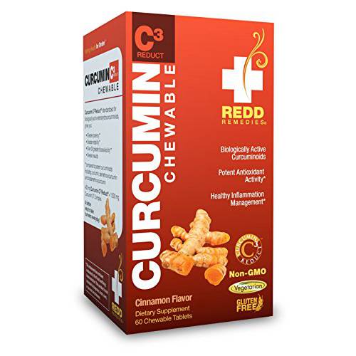 Redd Remedies, Curcumin C3 Reduct Chewable, High Absorption Turmeric Supplement, 60 Tablets