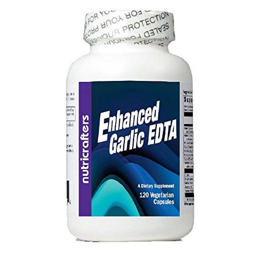 Enhanced Garlic EDTA - 1000mg High Potency Calcium Disodium EDTA Formula with Malic Acid, Garlic, Cysteine and Parsley. Proprietary Blend Free.