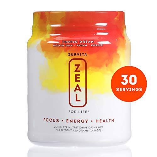 Zurvita- Zeal for Life- 30-Day Wellness Canister- Tropic Dream- 420 Grams