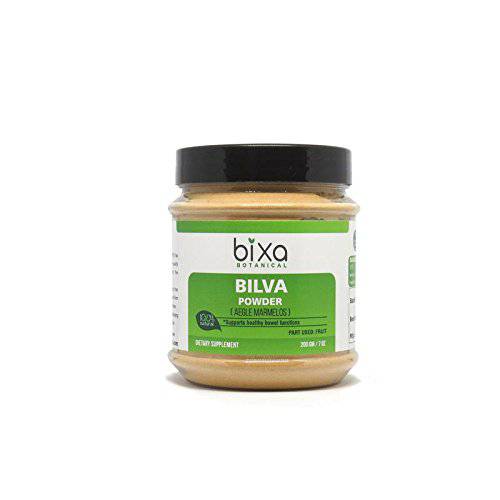 Bilva Fruit Powder (Aegle marmelos/Bael Fruit), 7 Oz (200g) Supports Healthy Bowel Functions | Wood Apple | Superfood |Natural| by Bixa Botanical