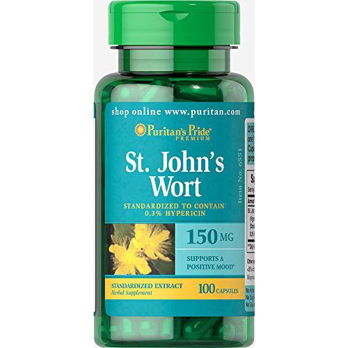 Puritan’s Pride St. John’s Wort Standardized Extract 150 mg-100 Capsules