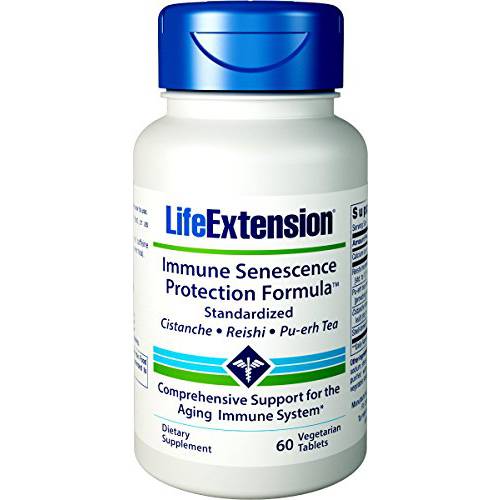 Life Extension Immune Senescence Protection Formula Comprehensive Immune Support Supplement – Non-GMO, Gluten-Free - 60 Vegetarian Tablets