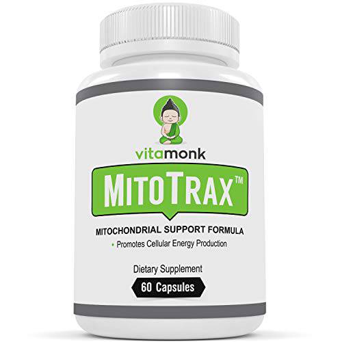MITOTRAX™ Bio-Enhanced Mitochondrial Supplement by VitaMonk - Revitalize and Repair Cells - Mitochondrial Supplements - 100% All-Natural Cellular Mitochondrial Energy Optimizer - BioPQQ - 60 Capsules
