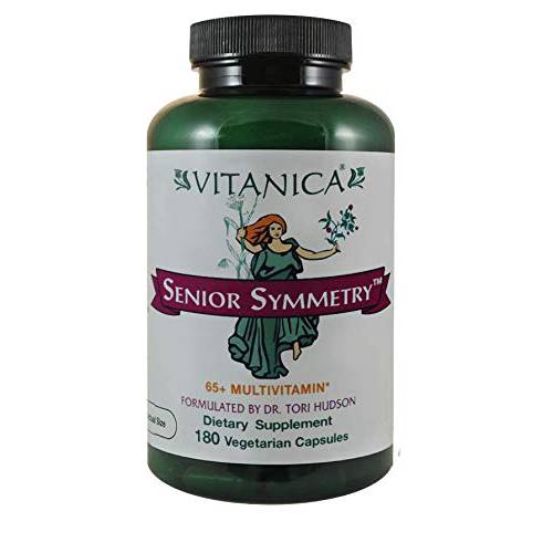 Vitanica, Senior Symmetry, 65 Years and Up Multivitamins and Minerals, Vegan, 180 Capsules