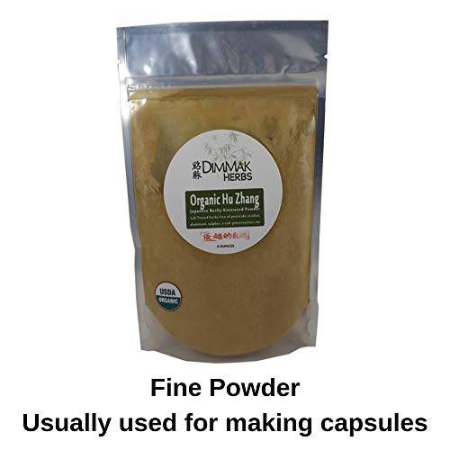 Organic Japanese Bushy Knotweed Powder 4oz | Hu Zhang Fen Chinese Herb Powder | Polygonum Cuspidatum Organic Lab Tested Powder
