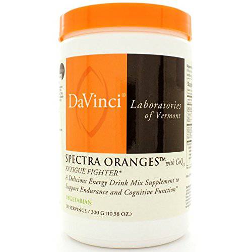 DaVinci Labs Spectra Orange - Energy Drink Supplement to Support Endurance, Metabolism and Cognitive Function - With Fiber, Protein, Vitamins, Minerals and More - Vegetarian - Gluten-Free -30 Servings