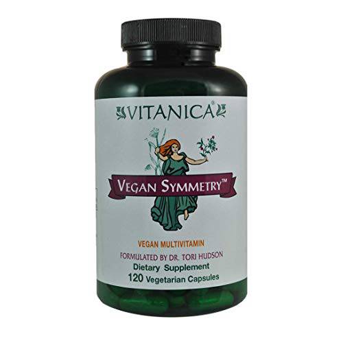 Vitanica Vegan Symmetry, Non-GMO Vegan Multivitamin for Women and Men, Iron Free, Gluten Free, 120 Capsules