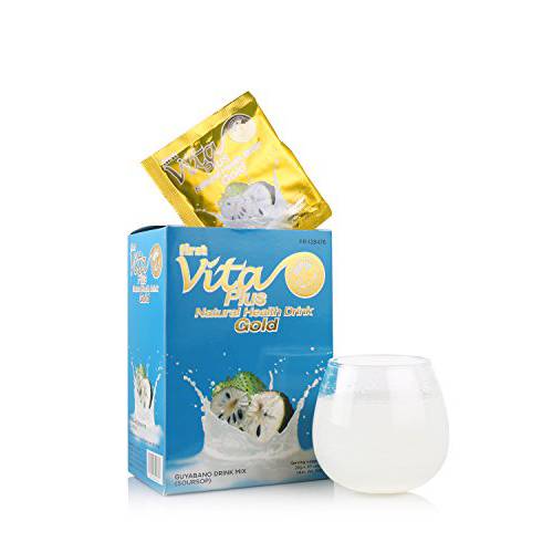New First Vita Plus Natural Health Drink Guyabano/graviola/SoursopGold 20 Sachet X 25 Grams