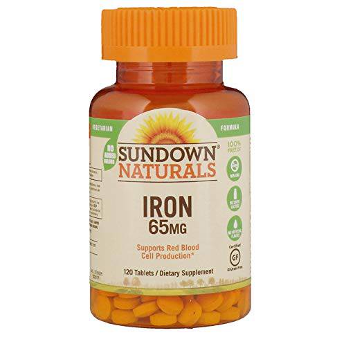 Sundown Naturals Sundown Naturals Iron, 120 tabs 65 mg(Pack of 3)