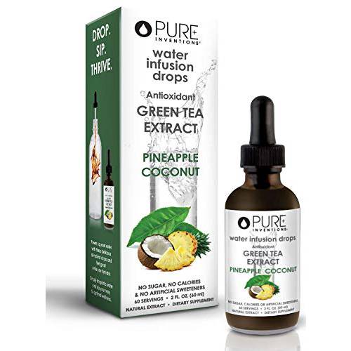 Pure Inventions Blueberry & White Tea - Water Infusion Drops - No Sugar, Calories, or Artificial Sweeteners - 60 Servings - 2oz