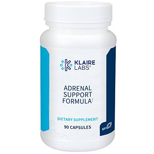 Klaire Labs Adrenal Support Formula - Adrenal Support Supplement with Vitamin B6, Rhodiola, & Licorice Extract - Soy-Free Adrenal Supplements to Support Energy & Healthy Stress Response (90 Capsules)