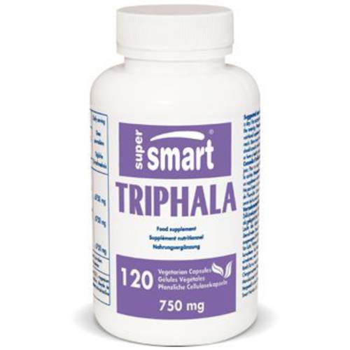 Supersmart - Triphala 6.75 g Per Serving - with Amla, Behada & Harada - Internal Cleanser for Digestion - Natural Detox Supplement | Non-GMO & Gluten Free - 120 Vegetarian Capsules
